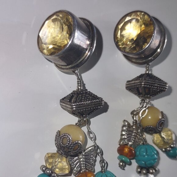 Amy Kahn Russell AKR Sterling Silver Dangle Bead Earrings - 26 Grams - Picture 7 of 9